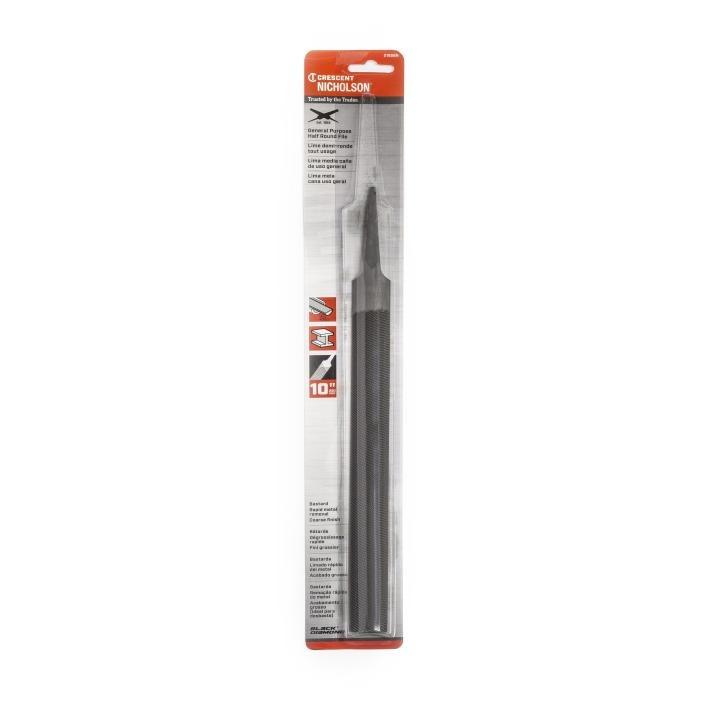 T21858 Half Round File, 10 in Double Cut Bastard