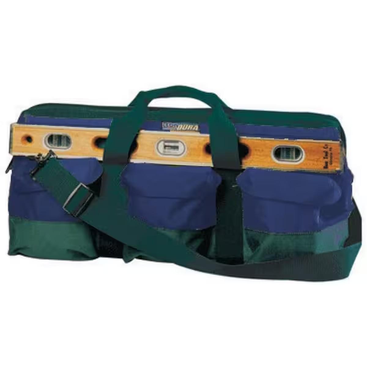 Mason Tool Bag 24" X 10"Green/Blue