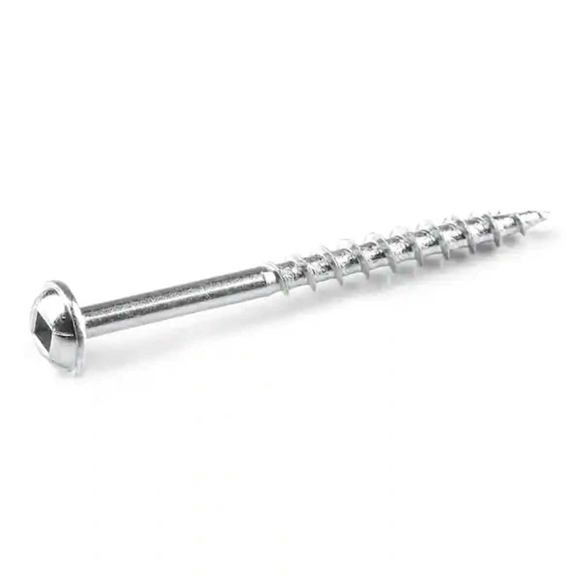 Kreg SML-C2 - 50 Pocket-Hole Screw, #8 Thread, 2 in L, Coarse Thread, Square Drive, Carbon Steel, Zinc, 50/PK