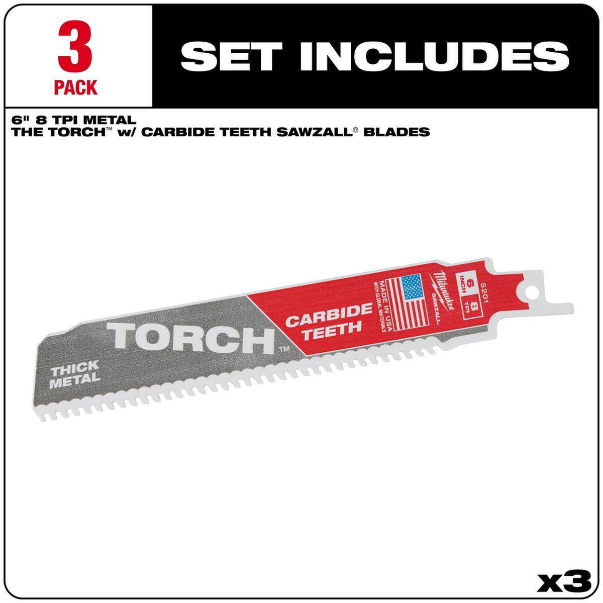 Recip Saw Blade 7Tpi 6" Carbide3Pk Alt #1