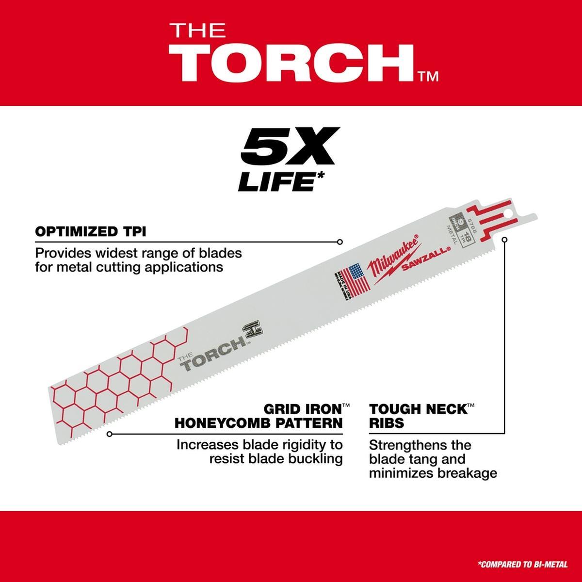 24T 6" Torch Recip Blade 5 Pack ALt #1