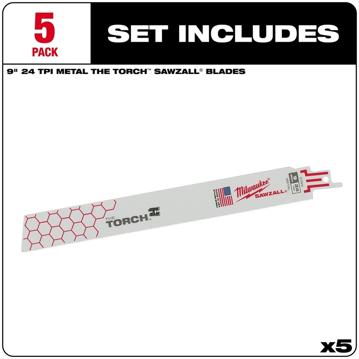 24T 9" Torch Recip Blade 5 Pack Alt #2