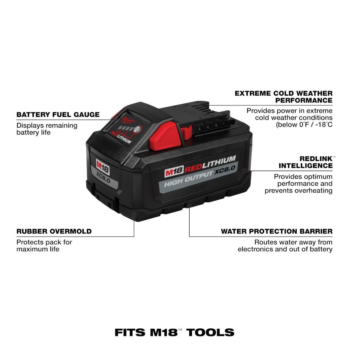M18 Xc8.0 High Output Battery Alt #1