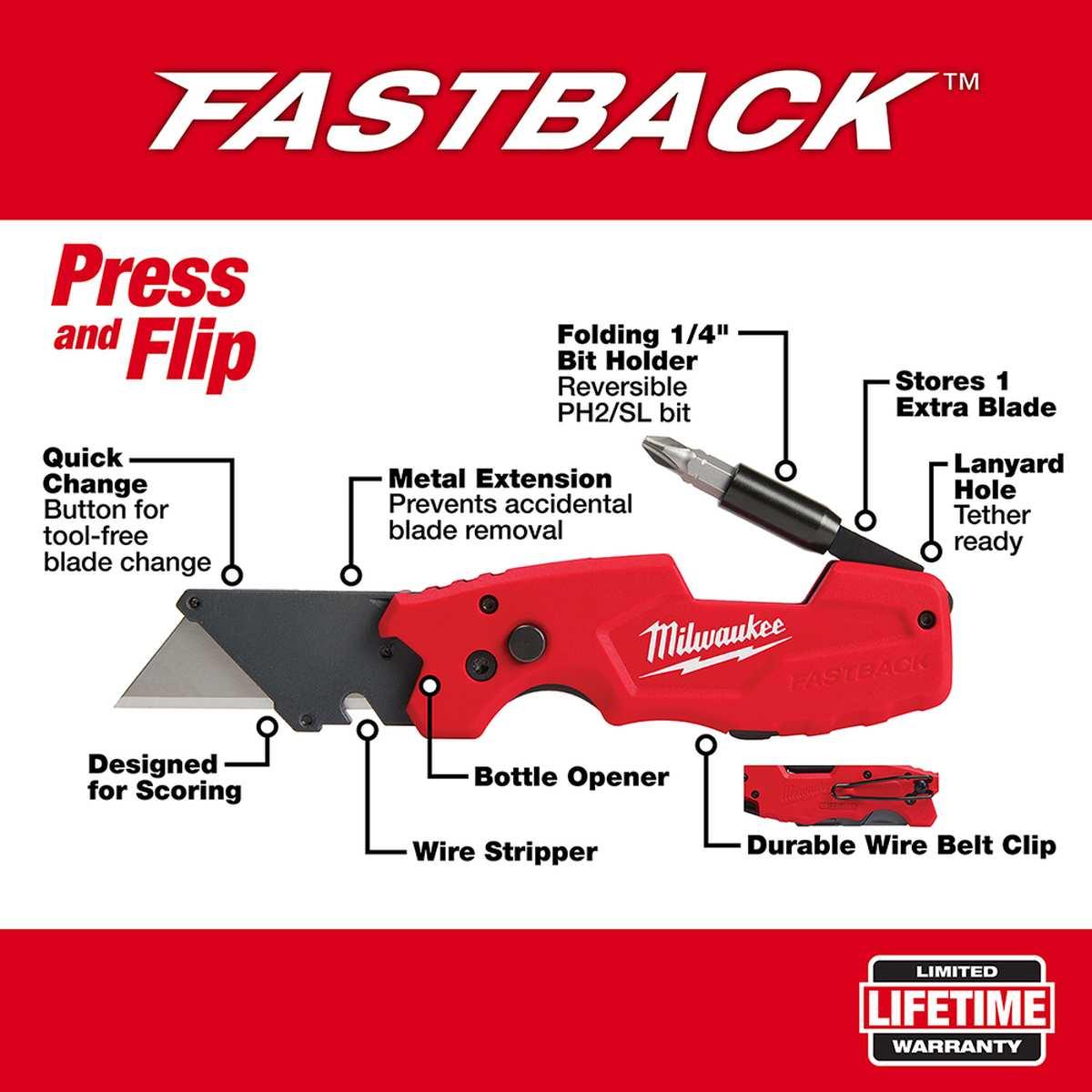 Fastback 6In1 Folding UtilityKnife Alt #1