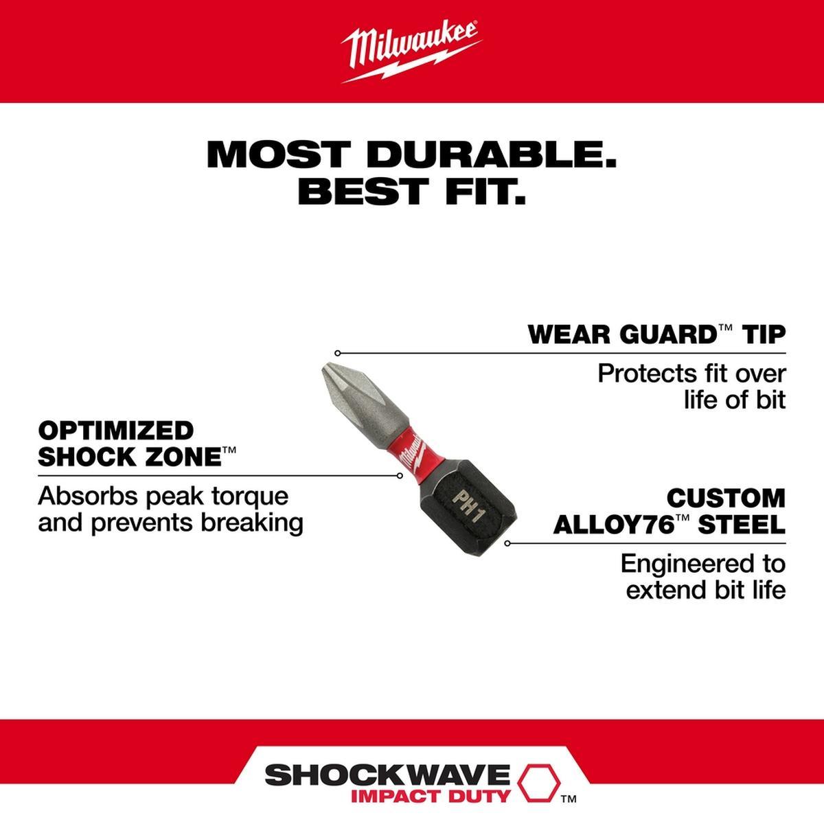 2PK 1" IMPACT BIT PHILLIPS #3 Alt #1