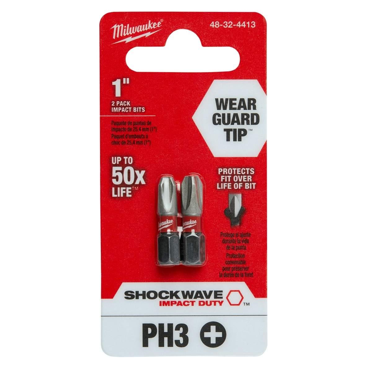 2PK 1" IMPACT BIT PHILLIPS #3 Alt #3