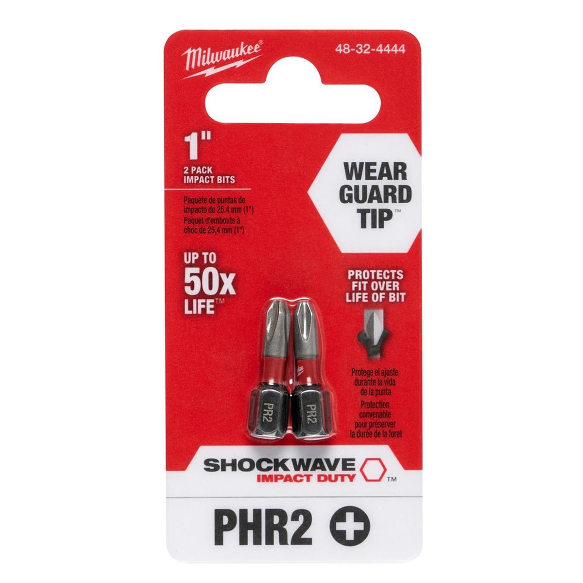 2PK 1" IMPACT BIT PHILLIPS #2 Alt #4