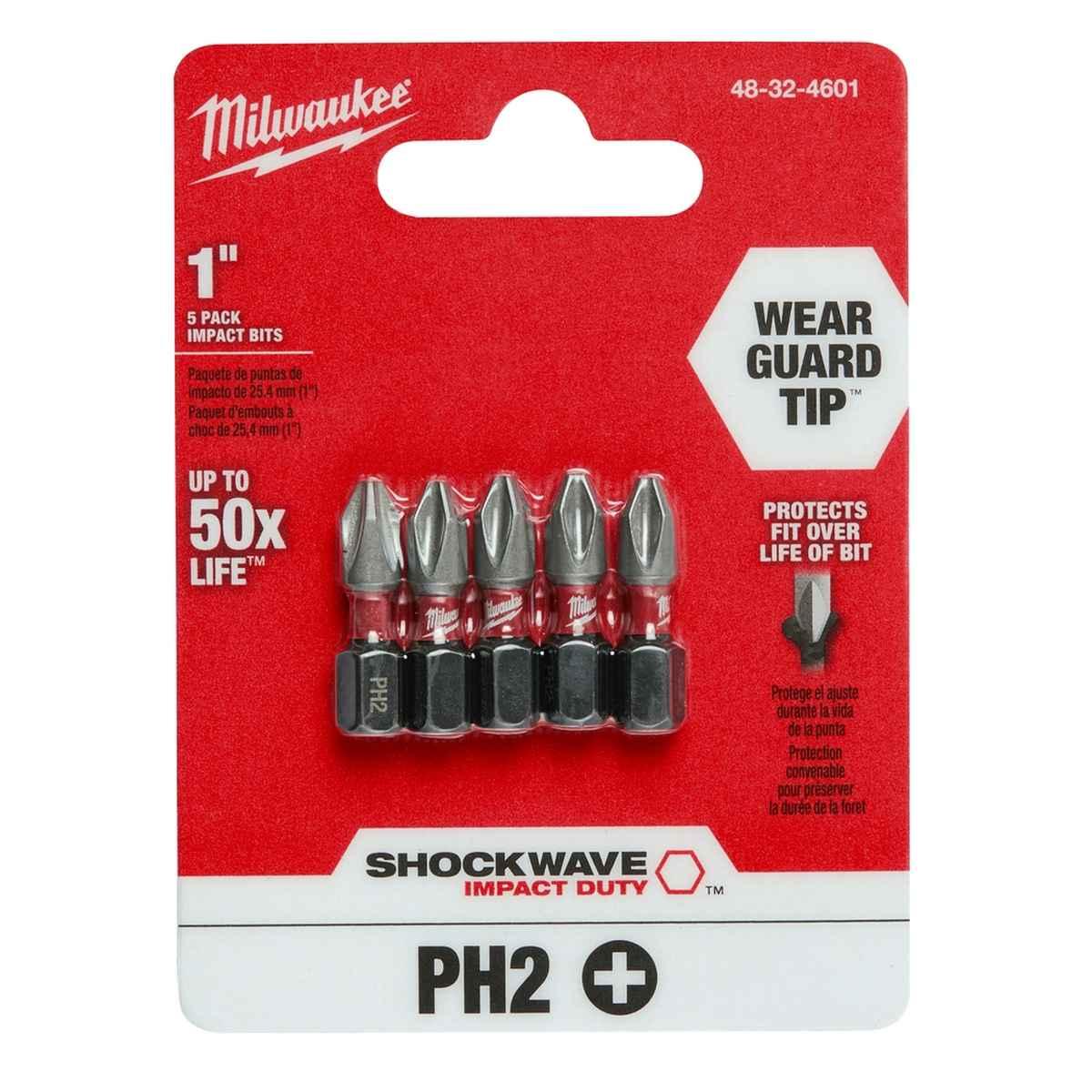 5PK 1" IMPACT BIT PHILLIPS #2 Alt #4