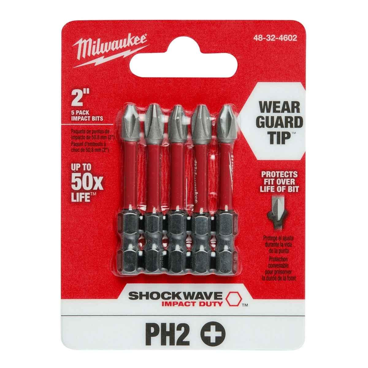 5PK 2" POWER IMPACT BIT PHIL #2 Alt #3
