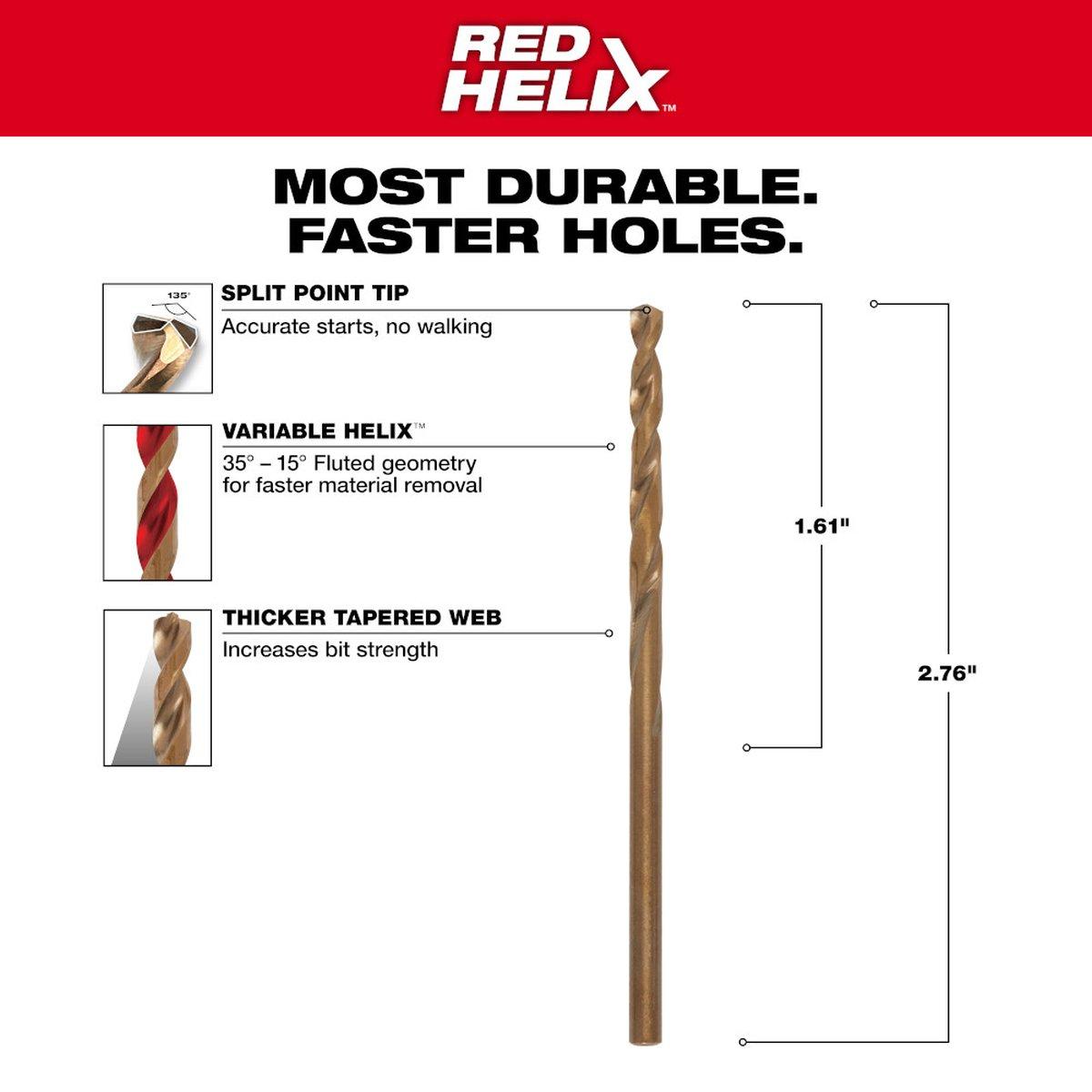 1/8" Drill Bit Cobalt Red Helix Alt #2