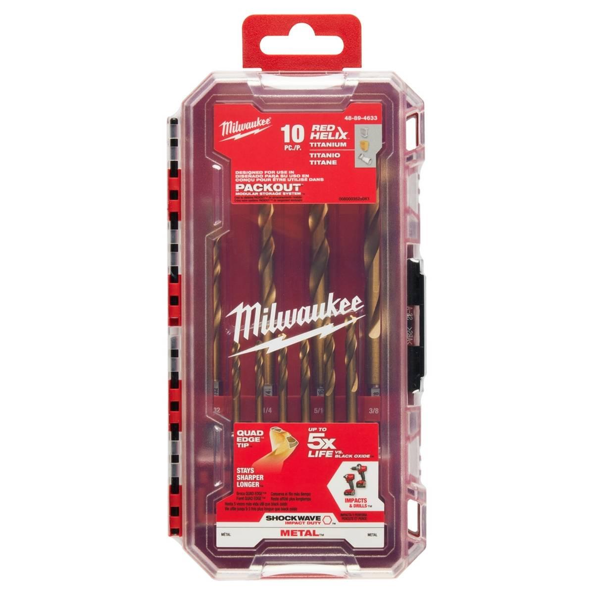 10Pc Titanium Drill Bit Kit Alt #2