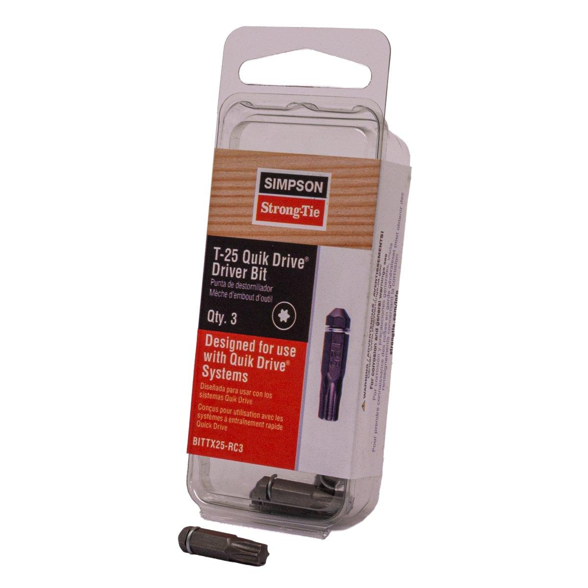 Quikdrive T25 Drive Bit 3Pk