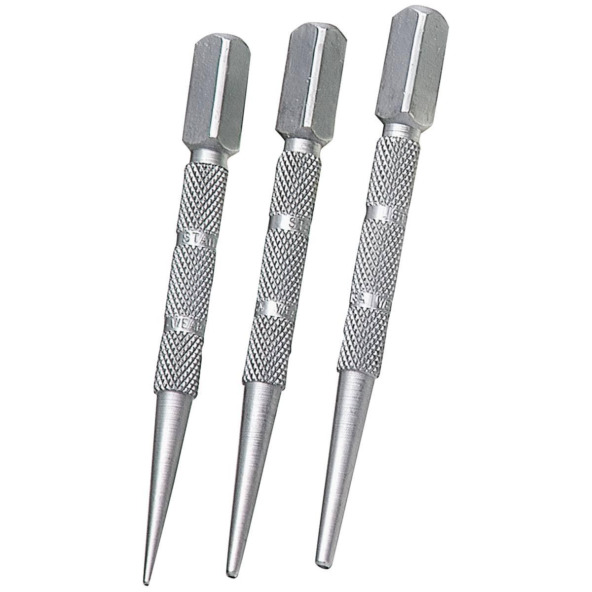 ASSORTED 3PC NAIL SETTER SET
