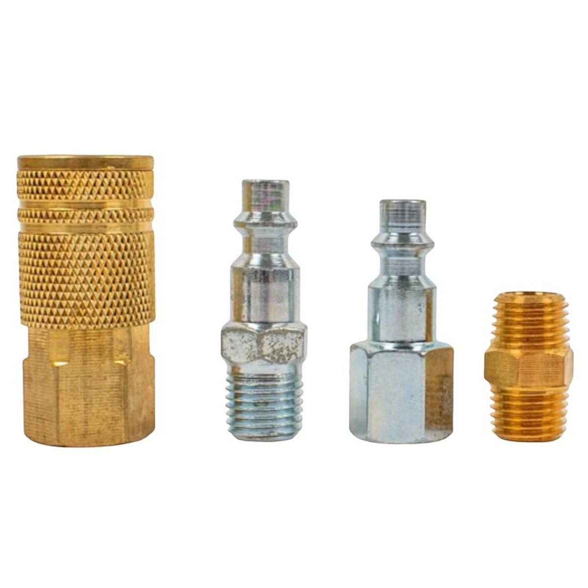 1/4-in 4-Piece Industrial/Milton I/M Air Coupler & Plug Kit NPT