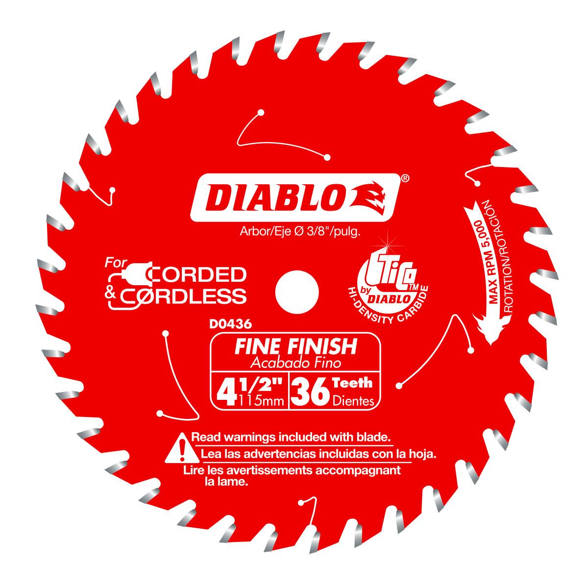 4-1/2 in. 36 Tooth Fine Finish Saw Blade