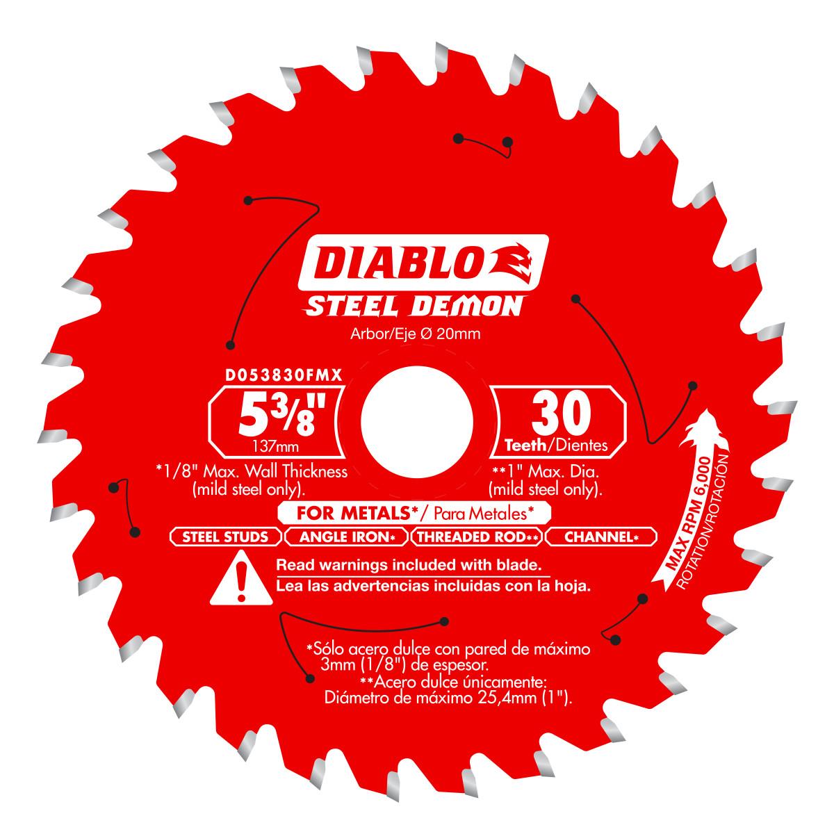 5-3/8 in. x 30 Tooth Steel Demon Carbide-Tipped Saw Blade for Metal