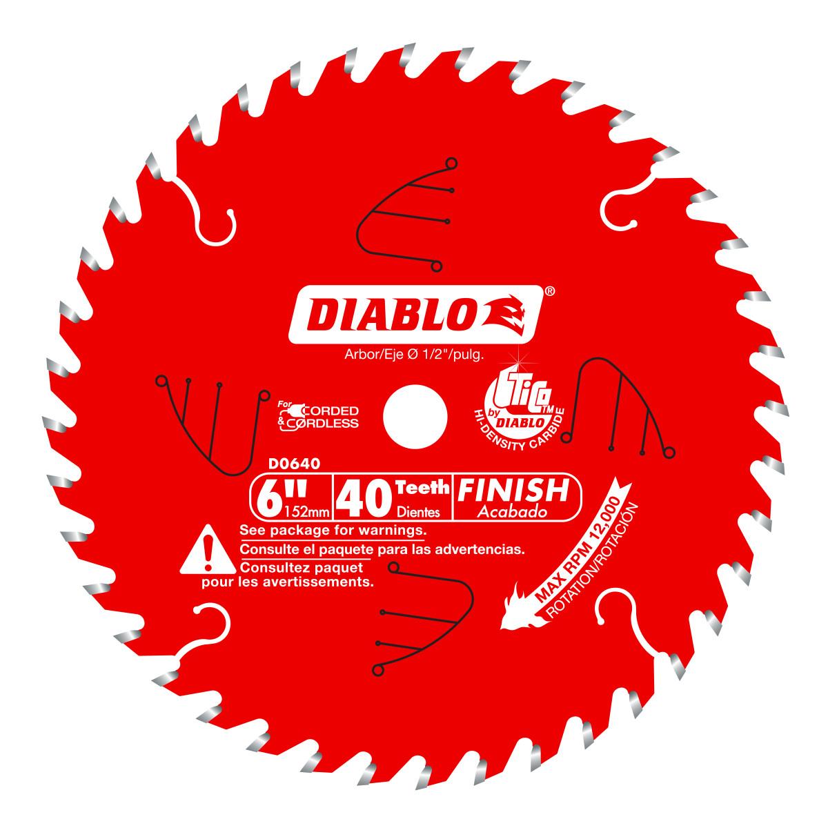 6 in. x 40 Tooth Finish Saw Blade for Port-Cable Saw Boss