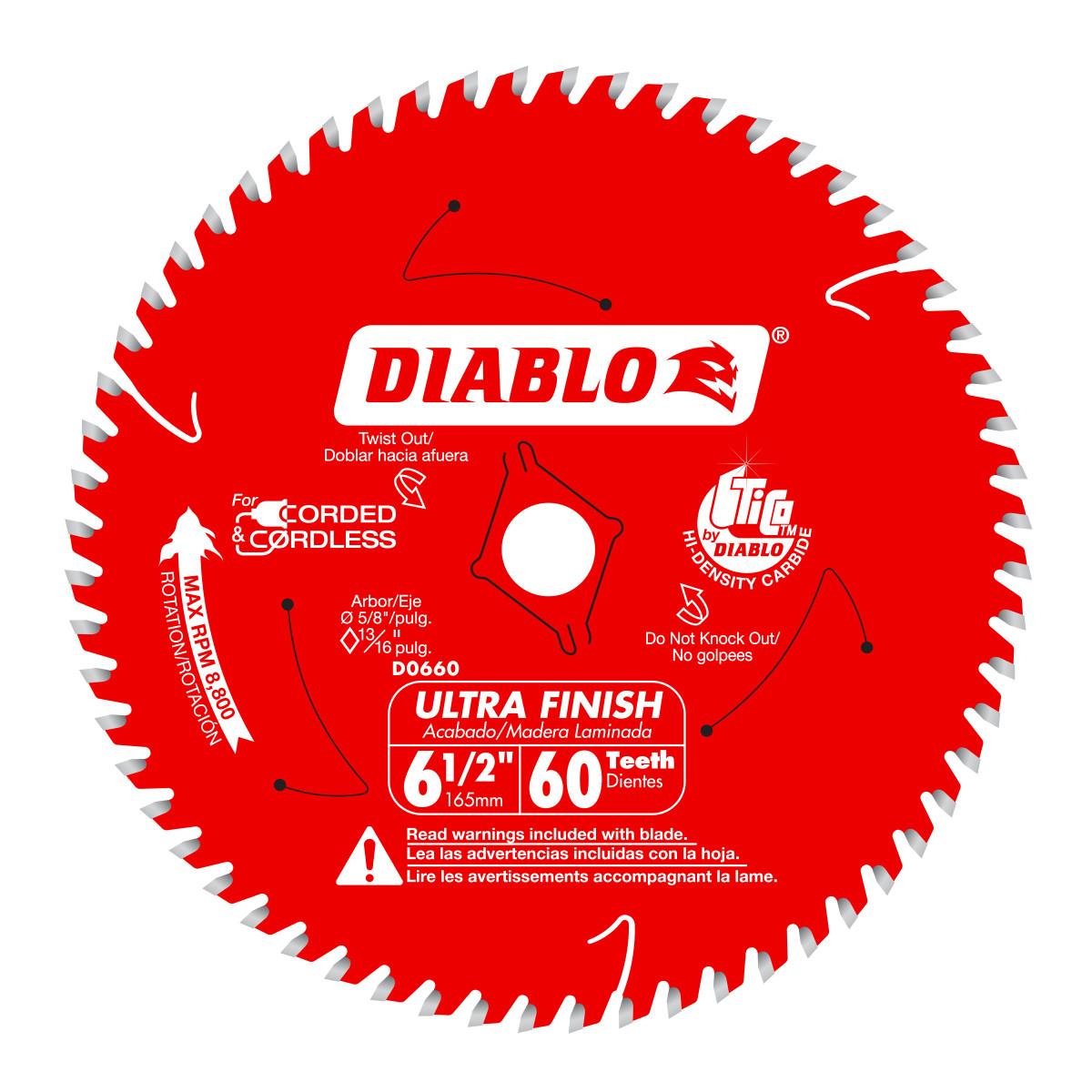 6-1/2 in. x 60 Tooth Ultra Finish Saw Blade