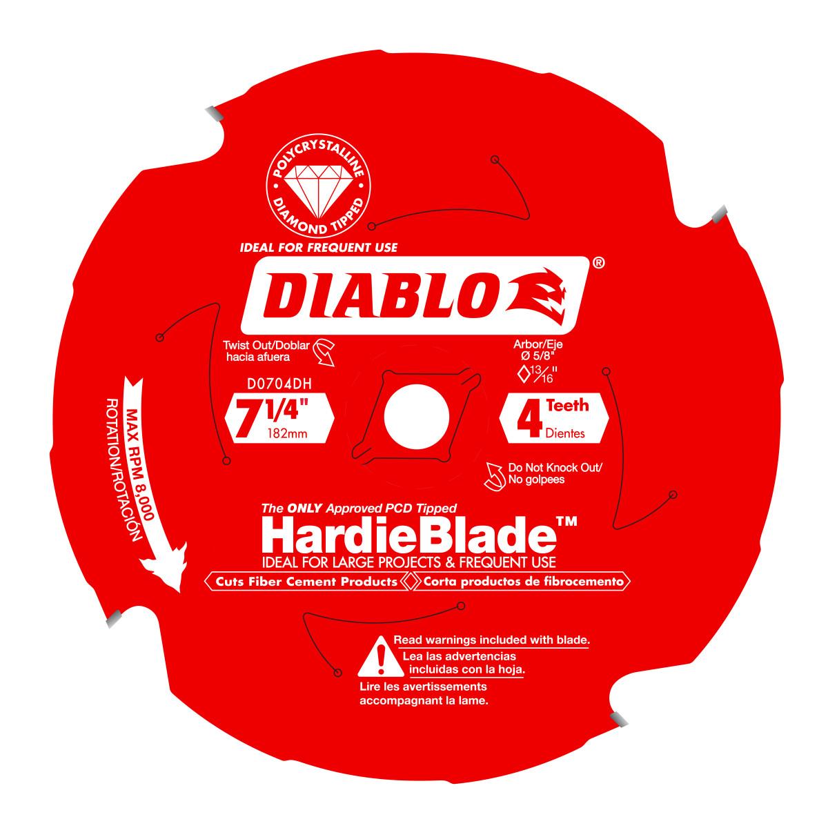 7-1/4 in. x 4 Tooth (PCD) Fiber Cement HardieBlade