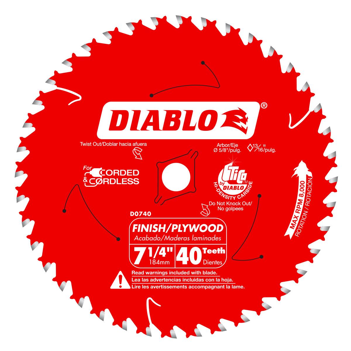 7-1/4 in. x 40 Tooth Finish Saw Blade