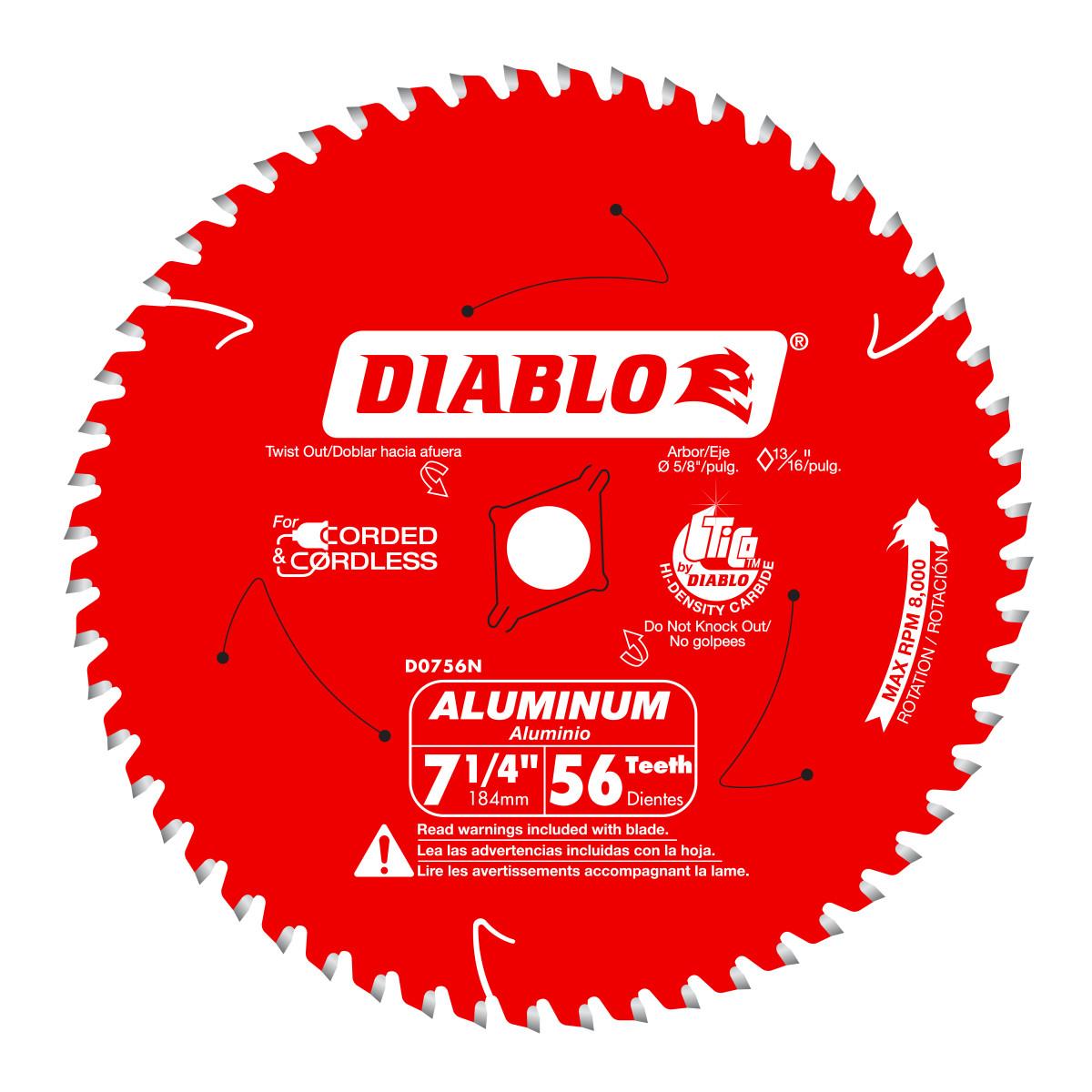 7-1/4 in. x 56 Tooth Thick Aluminum Cutting Saw Blade
