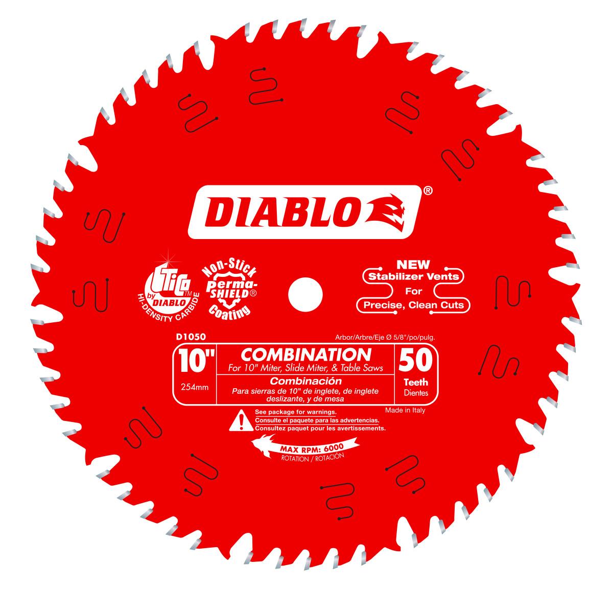 10 in. x 50 Tooth Combination Saw Blade