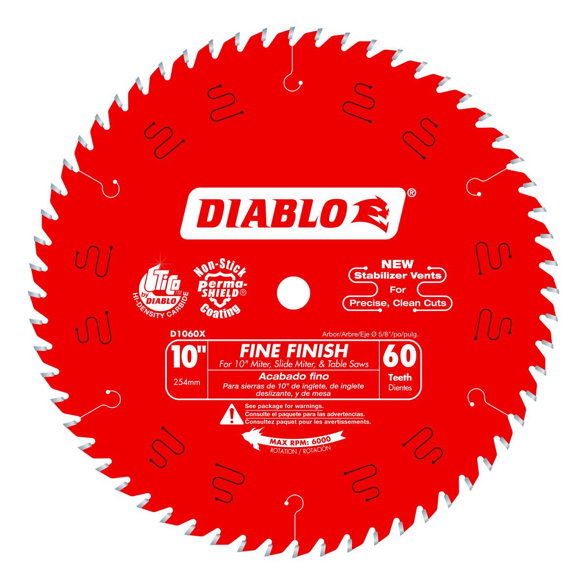 10 in. x 60 Tooth Fine Finish Saw Blade