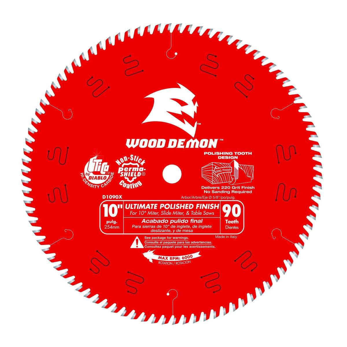 10 in. x 90 Tooth Ultimate Polished Finish Saw Blade
