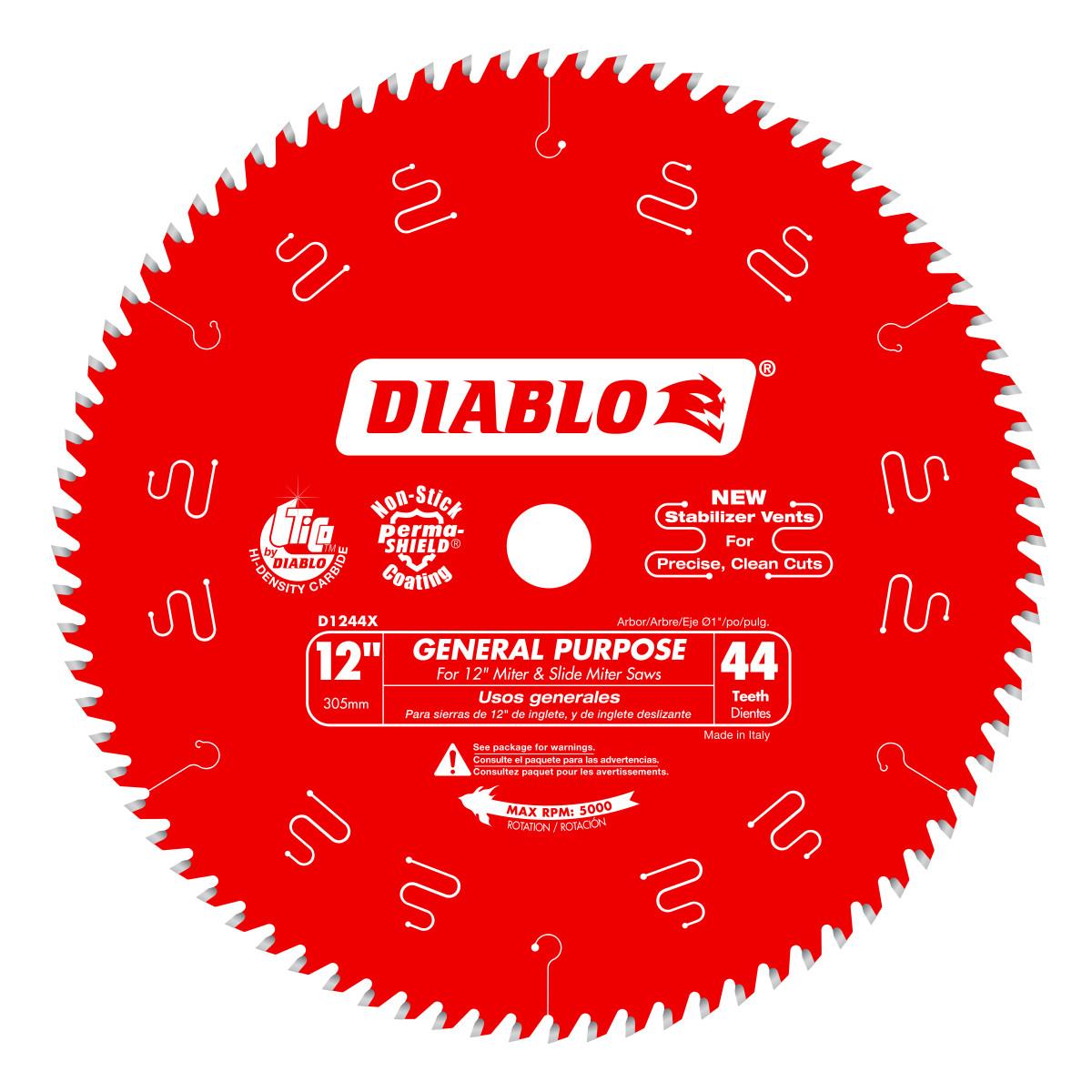 12 in. x 44 Tooth General Purpose Wood Saw Blade