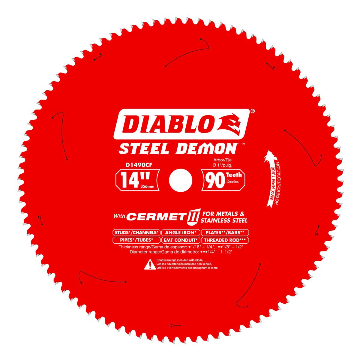 14 in. x 90 Tooth Steel Demon Cermet II Saw Blade for Metals and Stainless Steel