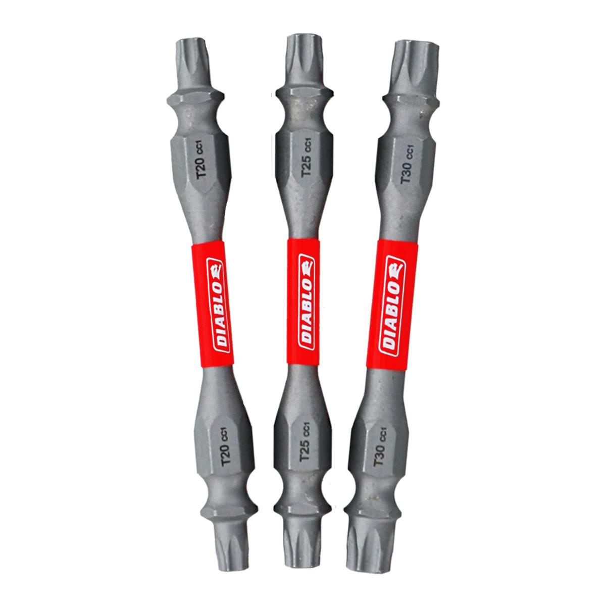2-1/2 in. Double-Ended Torx Drive Bit Assorted Pack (3-Piece)