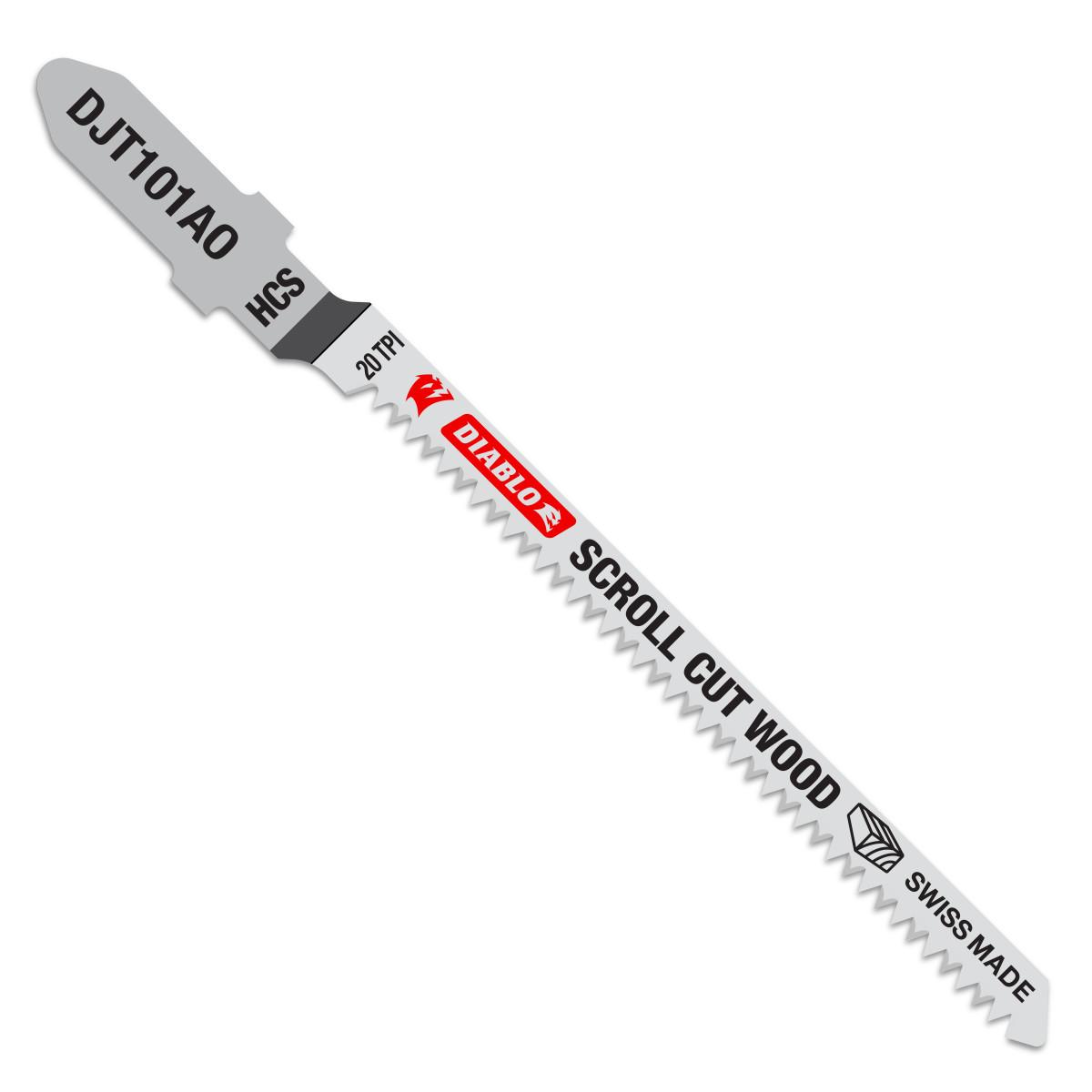 3-1/4 in. 20 TPI High Carbon Steel T-Shank Jig Saw Blades for Scroll Cuts in Wood (5-Pack)
