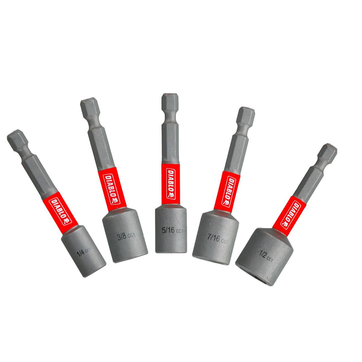 2-9/16 in. Magnetic Nut Setter Assorted Pack (5-Piece)