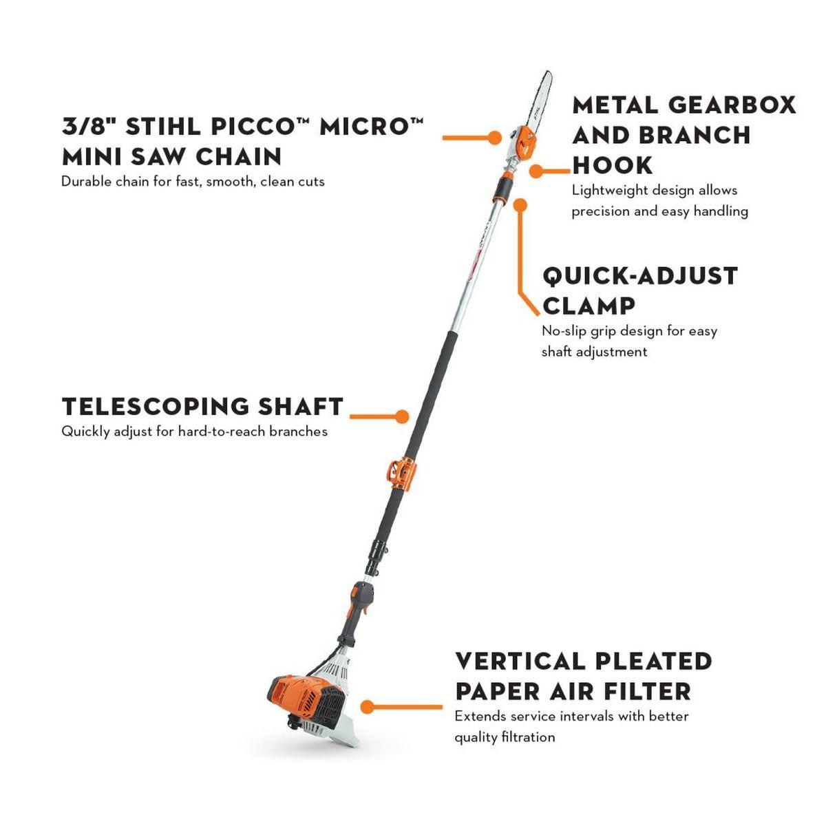HT 135 36.3cc Gas Telescoping Pole Pruner Alt #1