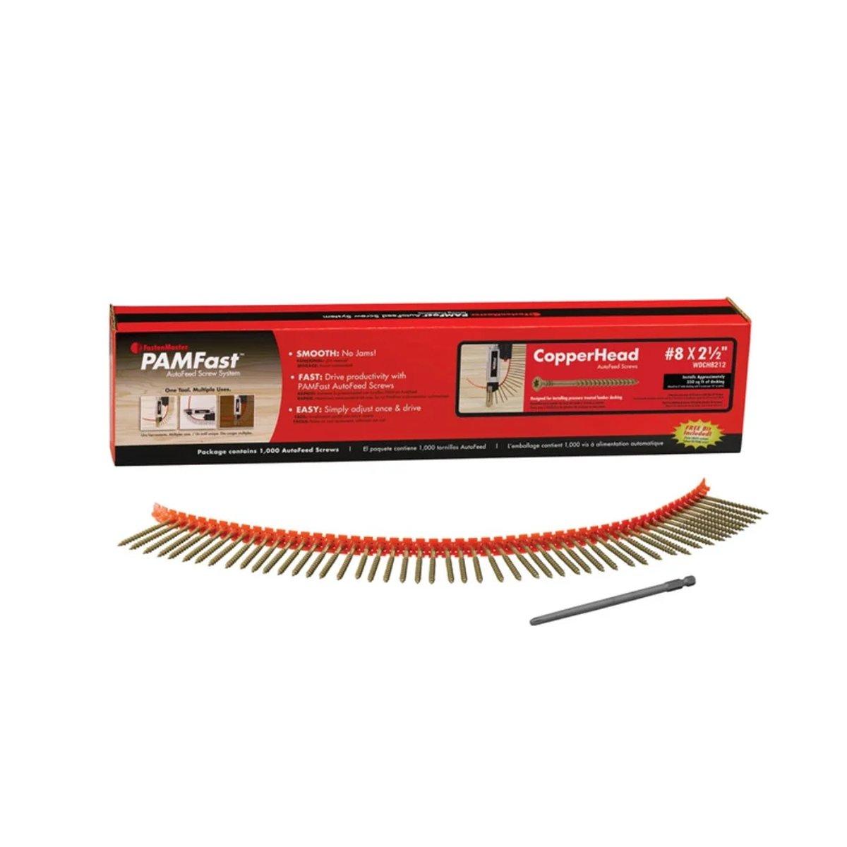 Pam 2-1/2" Copperhead Ext Deck- Screw Wdch8212  1000 Screws