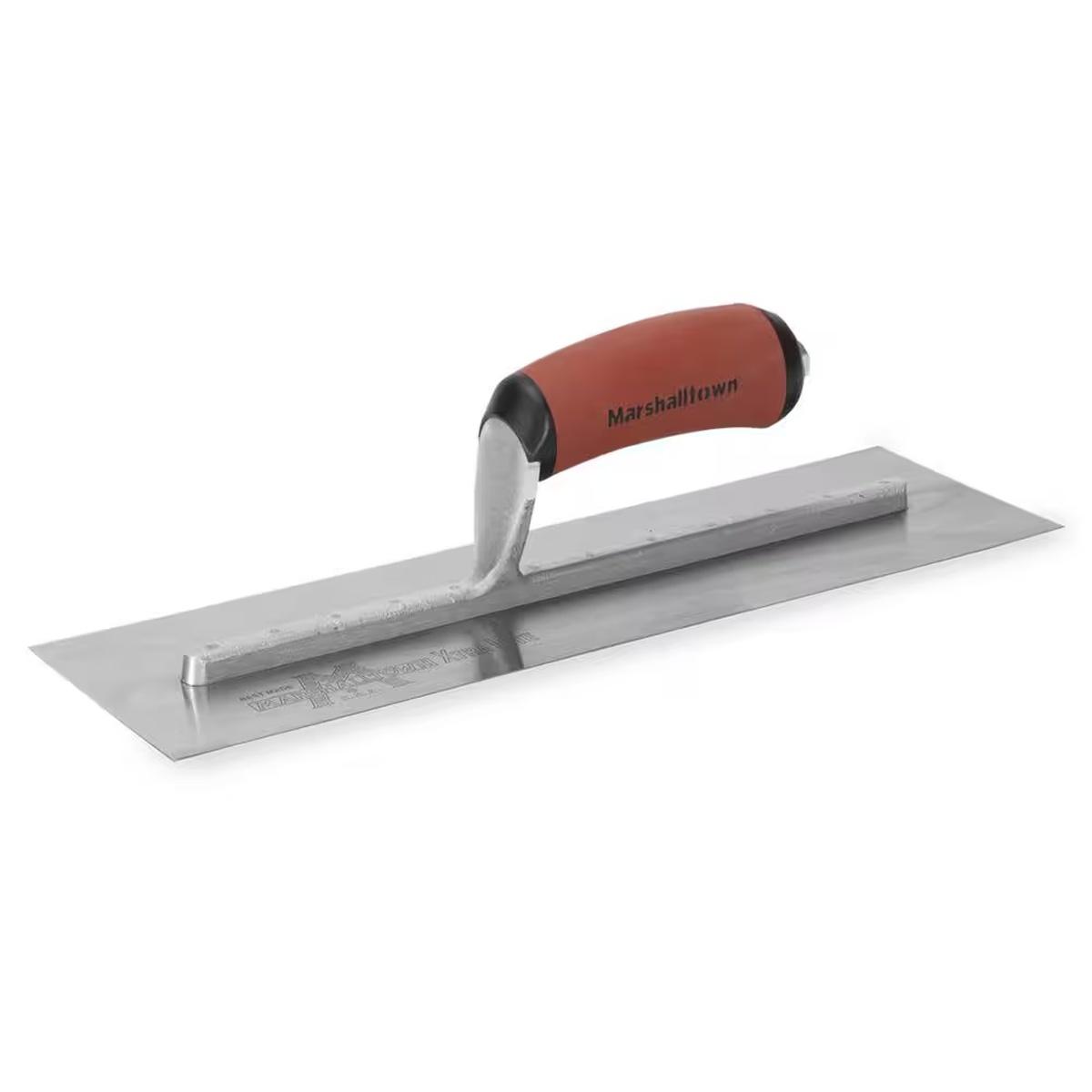 Marshalltown MXS64D Finishing Trowel, 4 in W Blade, 14 in L Blade, Spring Steel Blade, Square End, Curved Handle