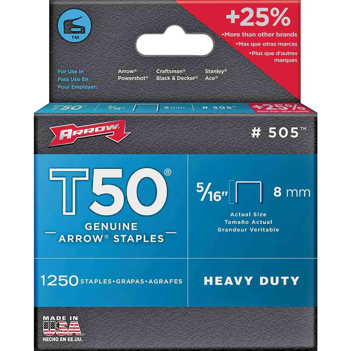 5/16" WEDGE POINT STAPLE 1250CT