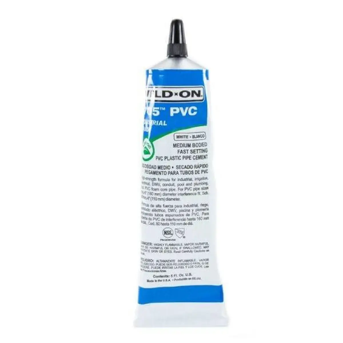 Weld-On 705 White PVC Adhesive 5 oz Squeeze Tube