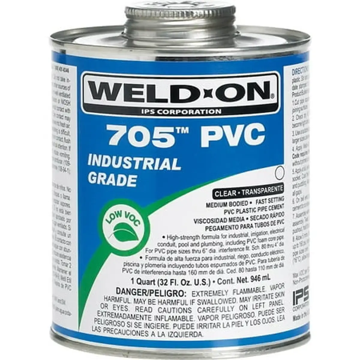 Weld-On 705 Clear PVC Adhesive 8 oz