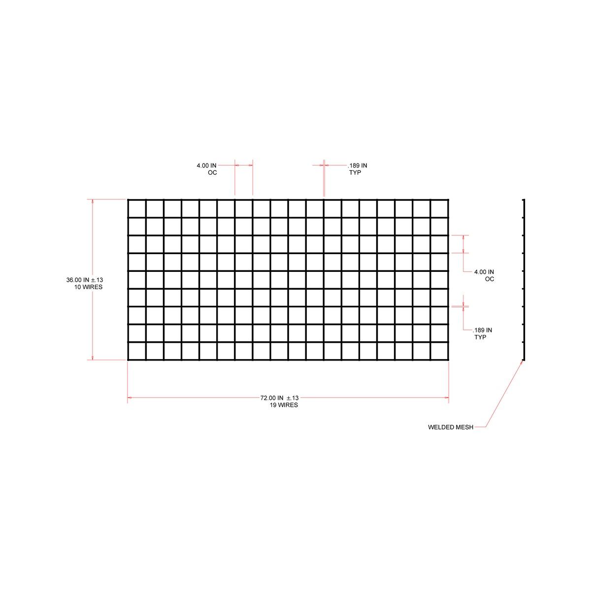 6 ft x 3-ft Silver Metal Railing Panel