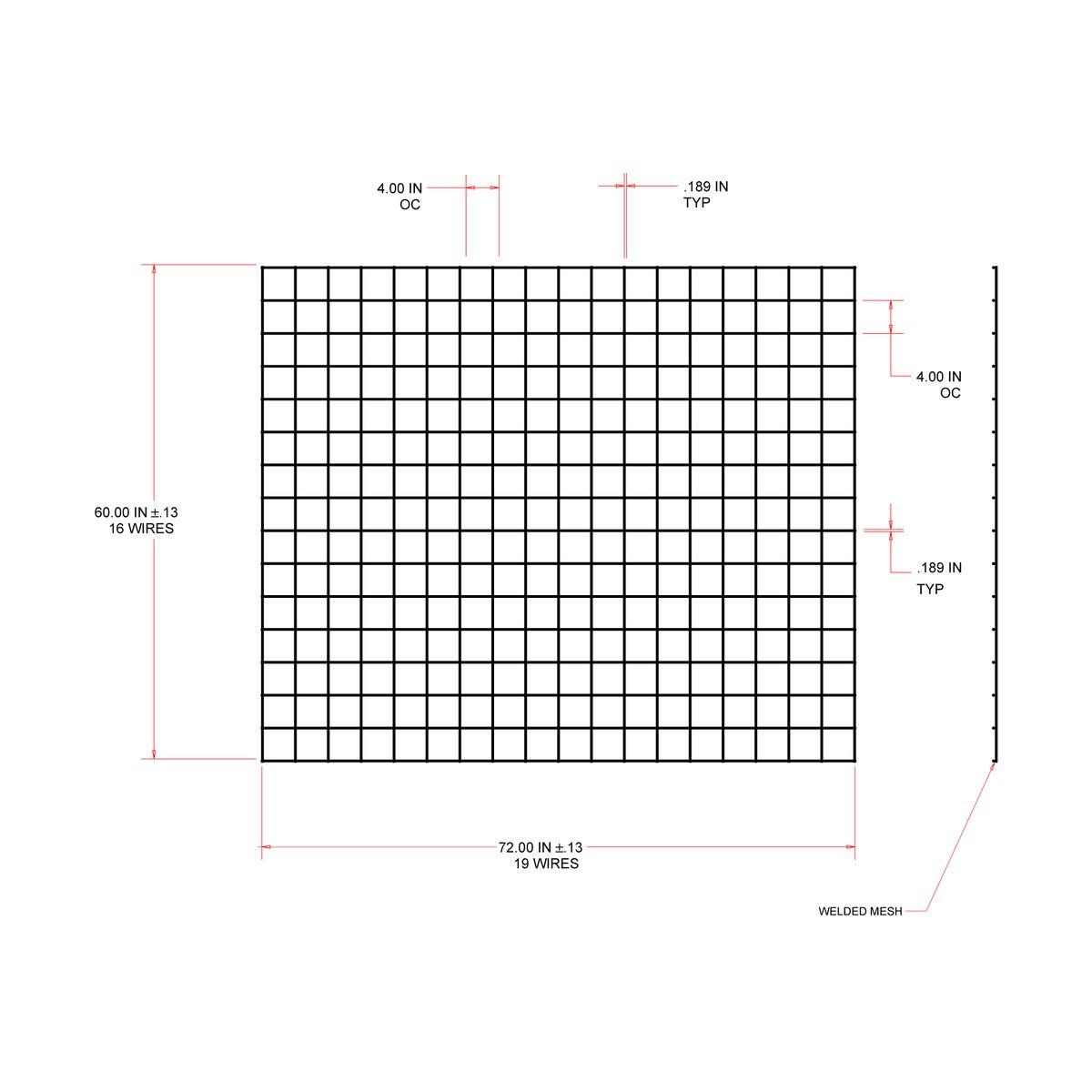 6 ft x 5-ft Black Metal Railing Panel