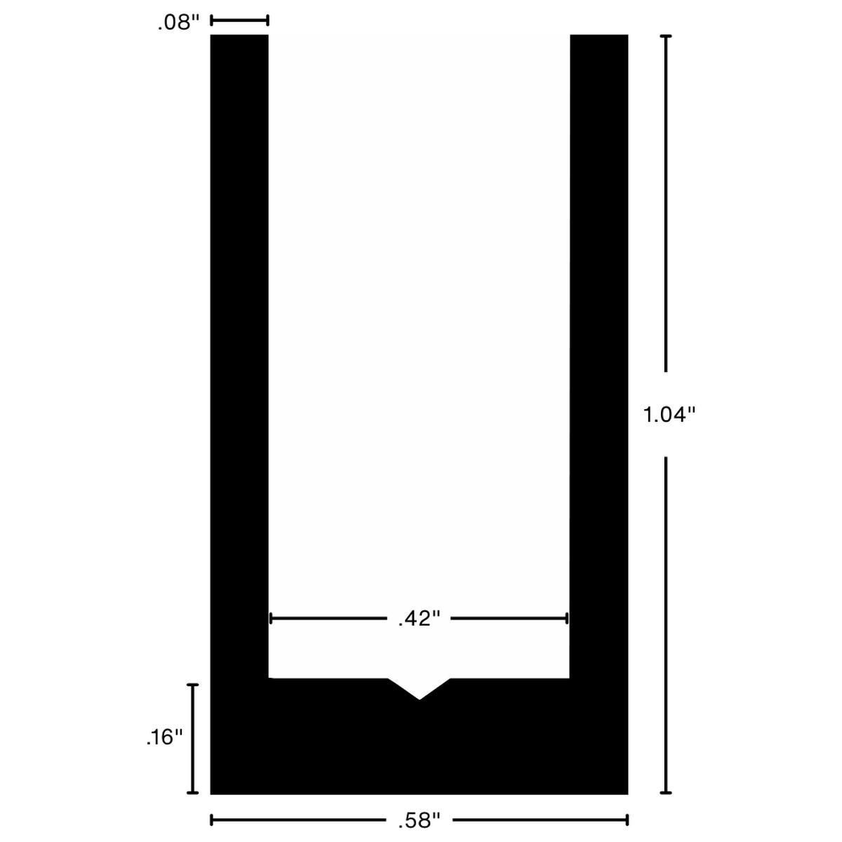 6 ft Black Hog Track Aluminum Railing Track Per Each