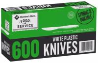 Members Mark Plastic Knives, Heavyweight, white 600 ct