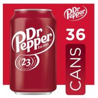 Dr Pepper Soda, 12 ounce cans, 36 per pack