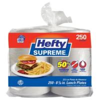HEFTY SUPREME FOAM PLATES, 8 7/8", 250CT