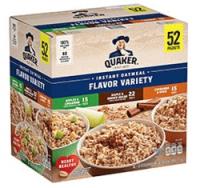 Quaker Instant Oatmeal, Variety Pack, 52/pack