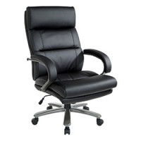Executive Chair, Big & Tall, Black Leather