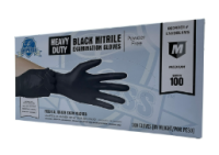 Empress Heavy Duty Nitrile Glove Medium, Black, 5 Exam Grade