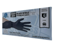 Empress Heavy Duty Nitrile Glove, Large, Black, 5 mil Exam Grade