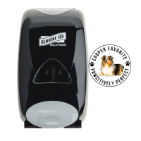 Genuine Joe Solutions Soap Dispenser - Manual - 1.32 quart Capacity - Black - 1 Each